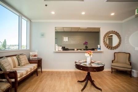 reception area and front desk at Richard H. Lee, MD Plastic Surgery in Newport Beach, California