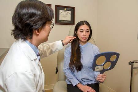 rhinoplasty patient consulting with Dr. Lee | Newport Beach, CA